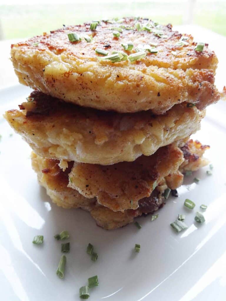 Mashed Potato Patties Recipe with Cheese Savory With Soul
