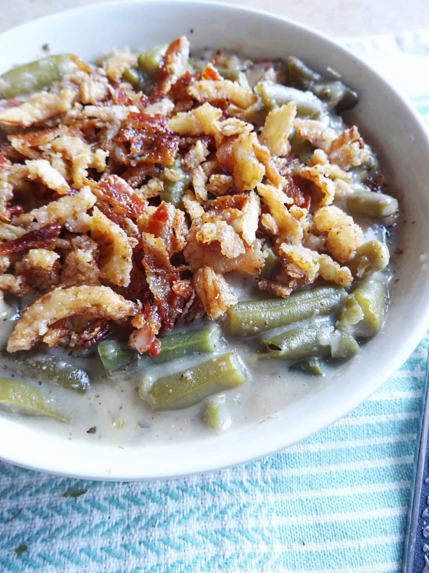 Crockpot Green Bean Casserole [Slow Cooker, Baked & Make Ahead Recipes]