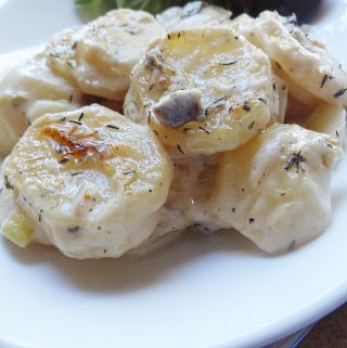 Creamy Scalloped Potatoes with mushroom soup