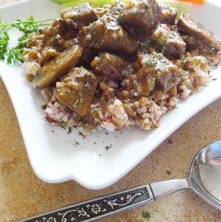 Rice and Beef Tips