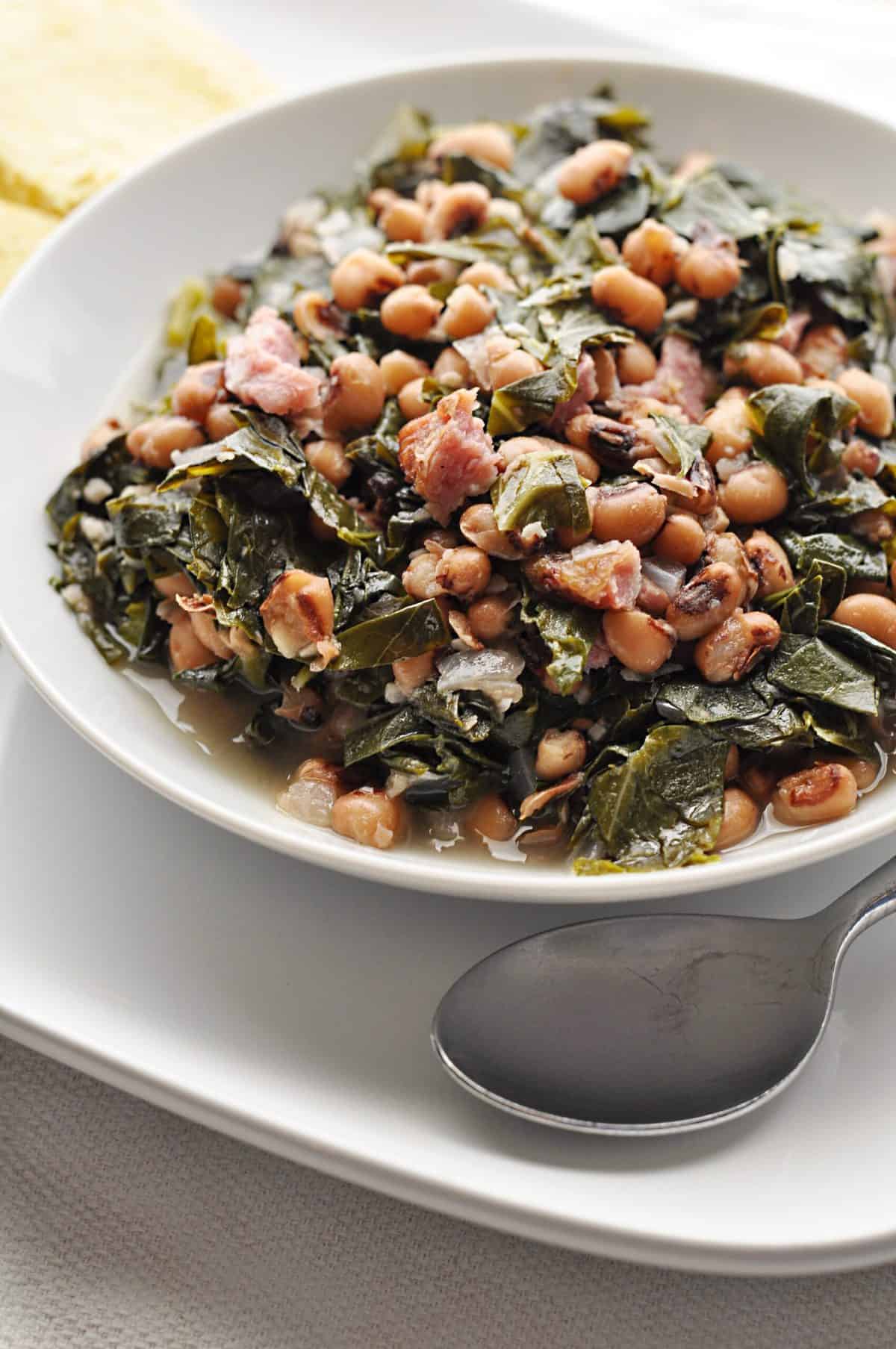 Southern Black Eyed Peas and Collard Greens - Savory With Soul