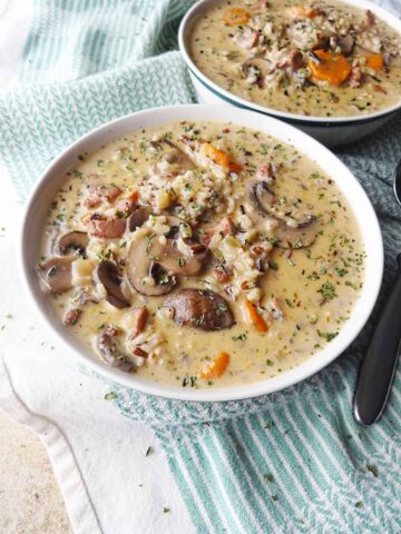 Mushroom & Wild Rice Soup (Ready in 20 Minutes) - Plain Chicken