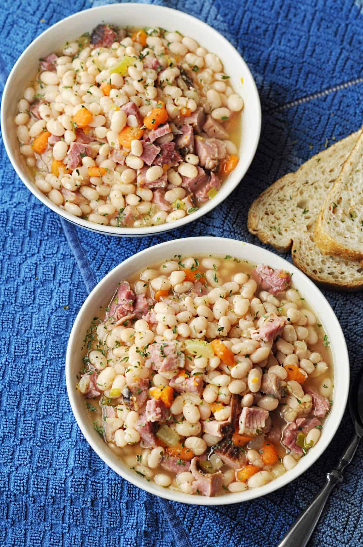 Ham and Bean Crockpot Soup (using Leftover Ham) Savory With Soul