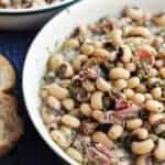 Bowl of Black Eyed Peas with ham