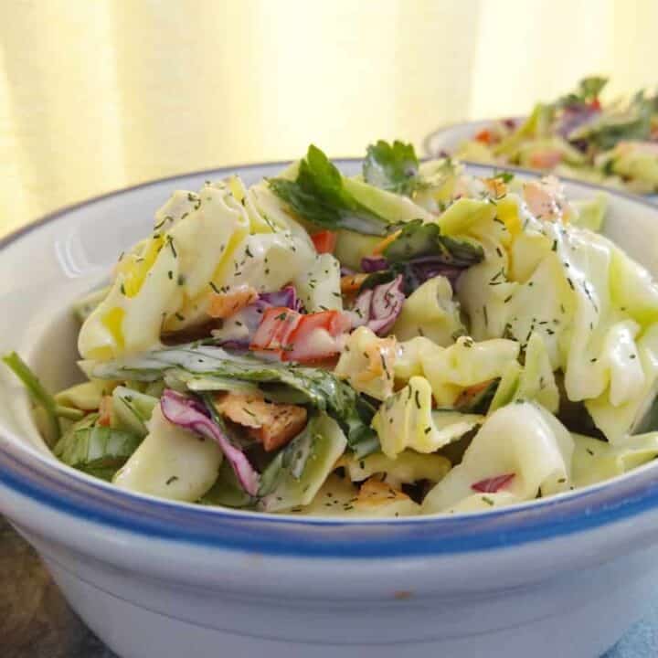 Healthy Coleslaw Recipe with lemon dill dressing