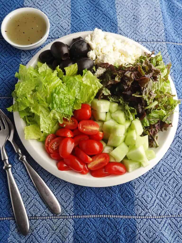 Mediterranean salad ingredients