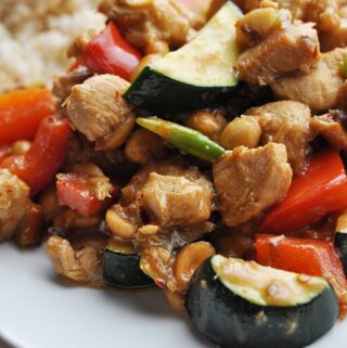 Panda Express Kungpao Chicken copycat recipe with rice