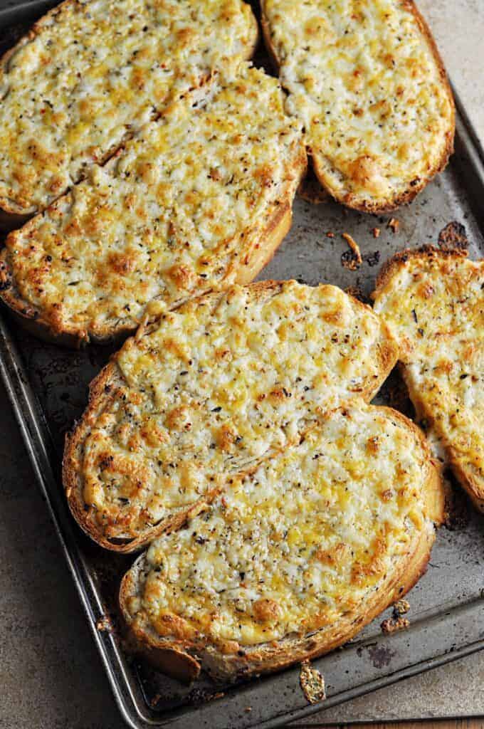 Cheese Toast fresh from the oven