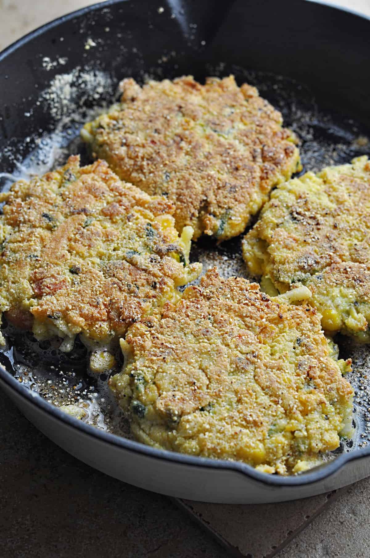 Corn Fritters with zucchini