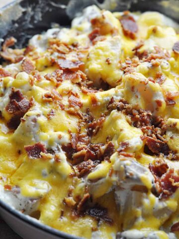 Ranch Bacon potatoes with cheese and sour cream