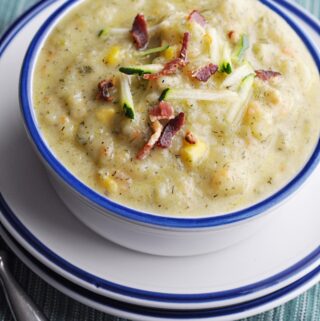 Zucchini Potato Soup with Bacon