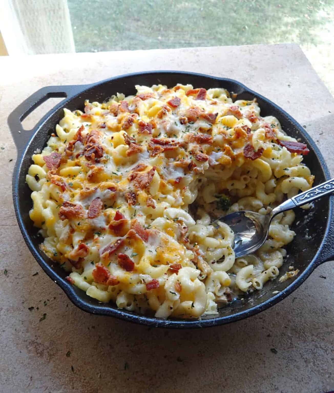Chicken and Bacon Pasta Bake - Savory With Soul