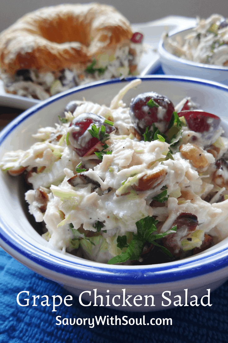 Fruited Chicken Salad with Grapes & Cashews Savory With Soul