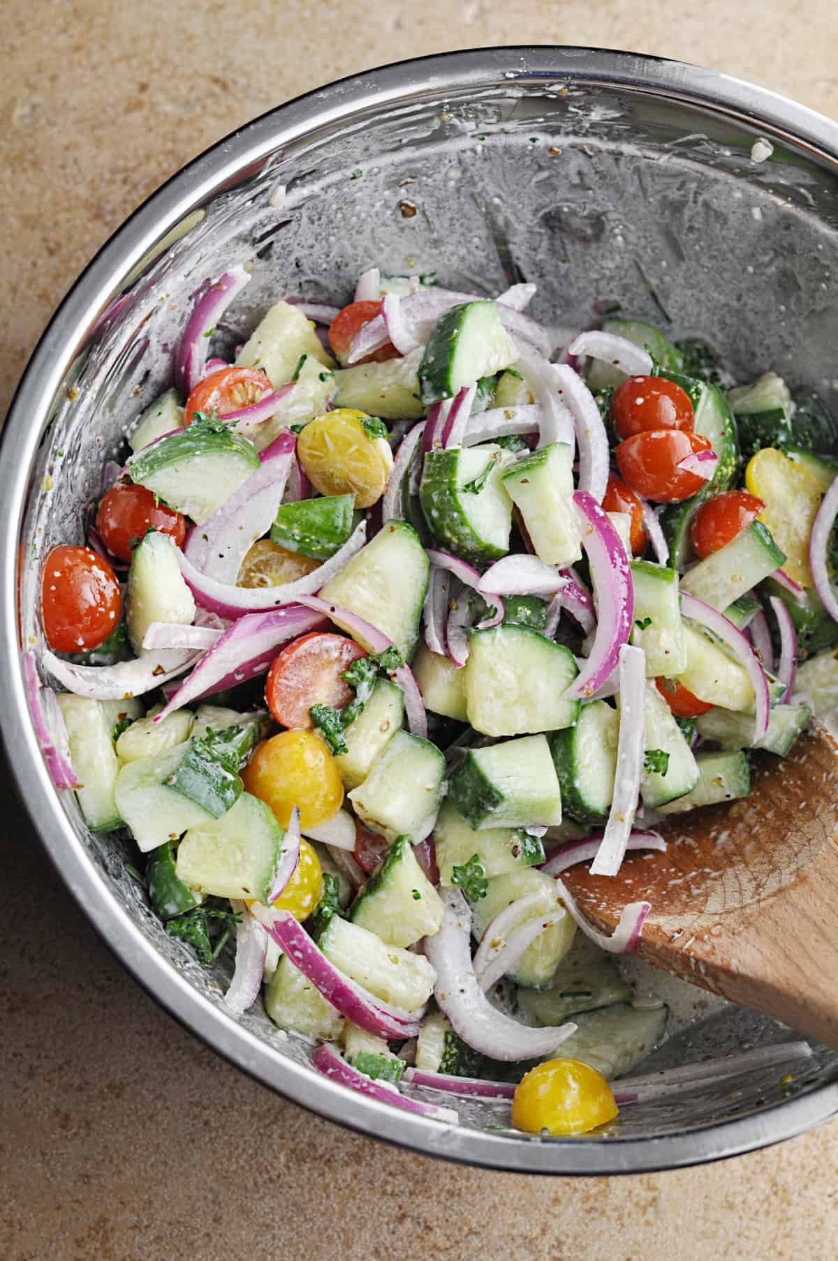 Mediterranean Cucumber Salad with Lemon Dressing - Savory With Soul