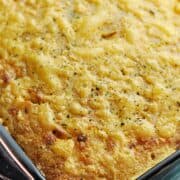 Cornbread casserole right out of the oven