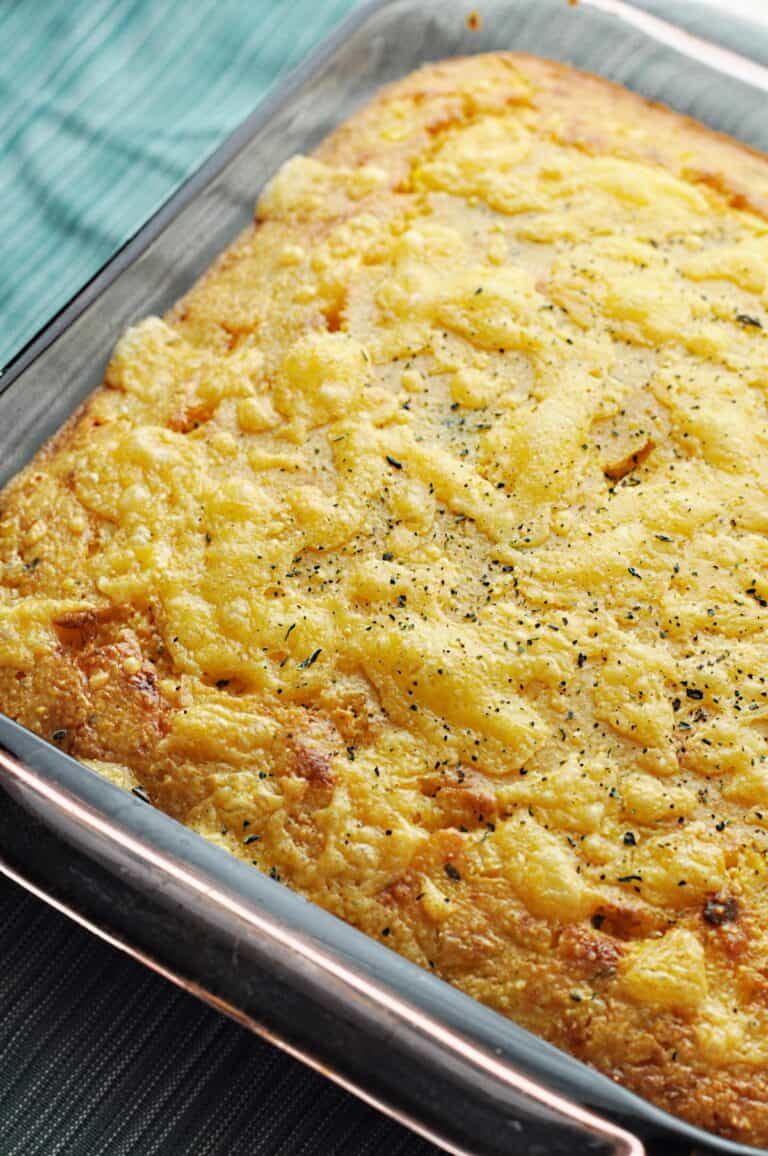 Sweetcorn Bake (Corn Casserole with Cream Cheese) Savory With Soul