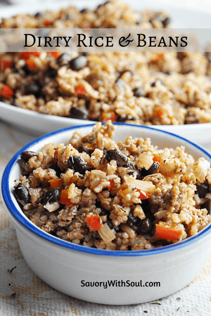 Dirty Rice and beans Recipe Pinterest Pin