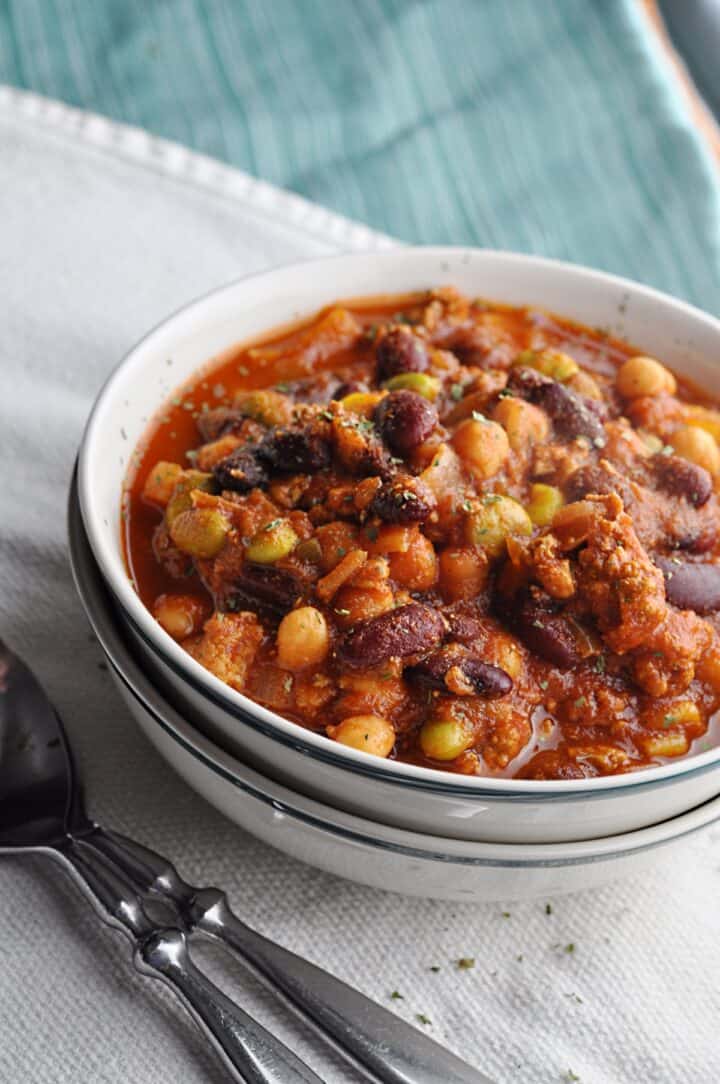 Turkey Chili Panera Bread copycat recipe in bowl