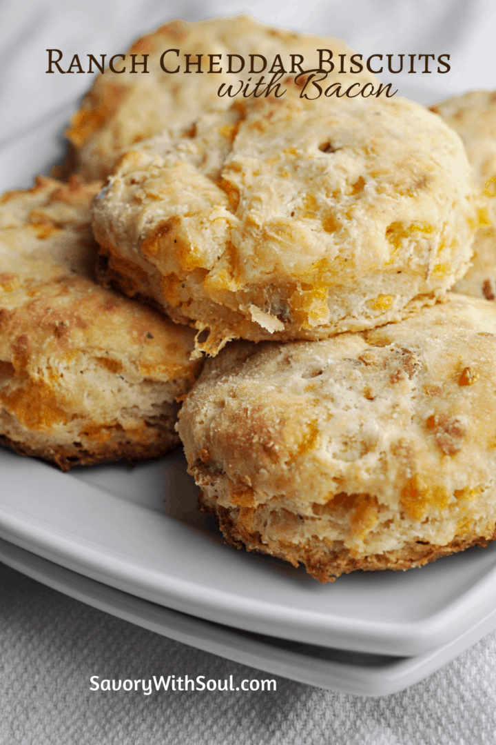 Pinable image for bacon cheddar biscuits