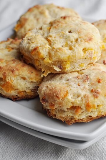 Blueberry Biscuits with Lemon Cinnamon Glaze - Savory With Soul