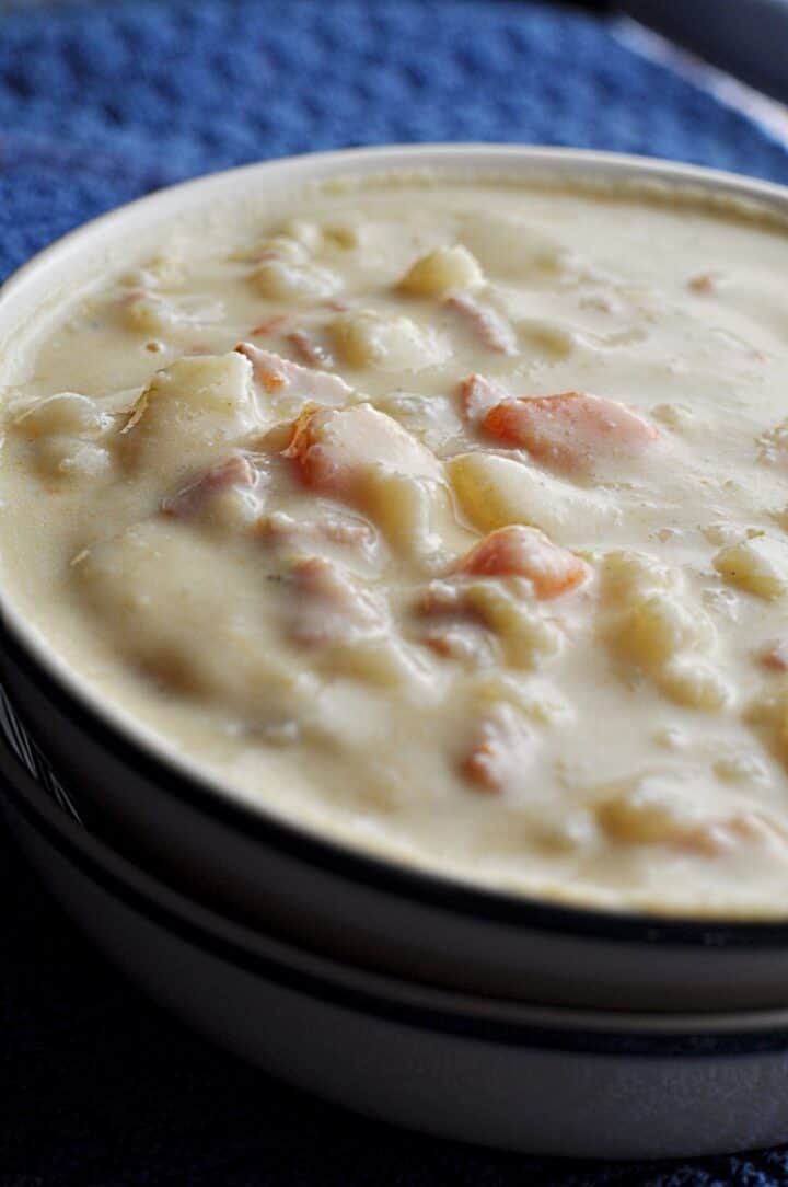 Potato Soup with ham and leek