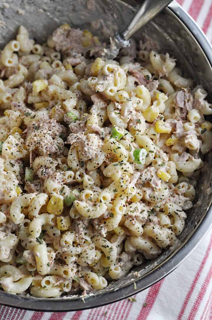 Pasta Salad in Serving Bowl