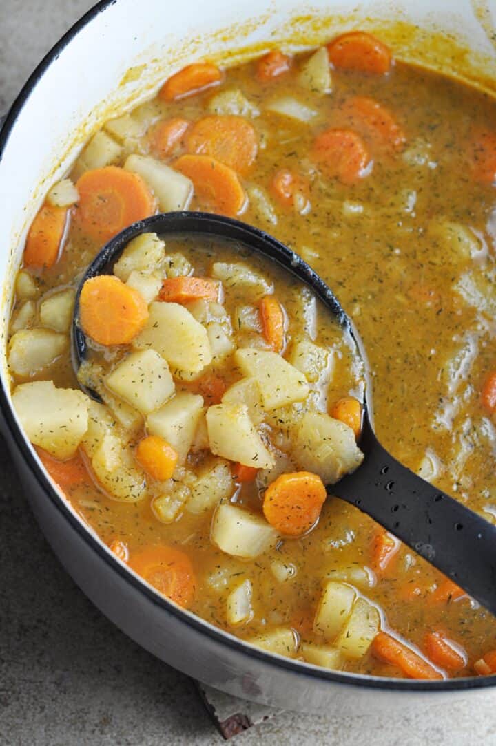 Soup with potatoes and carrots