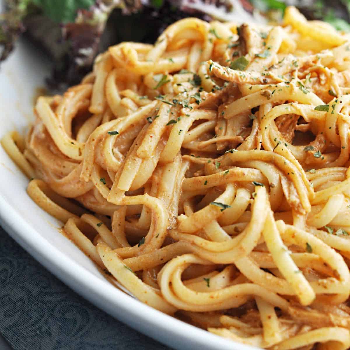 Chicken Spaghetti Crock Pot Recipe with Cream Cheese
