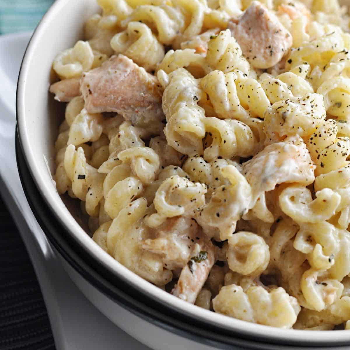 Salmon and Shrimp Pasta (easy & creamy) - Savory With Soul