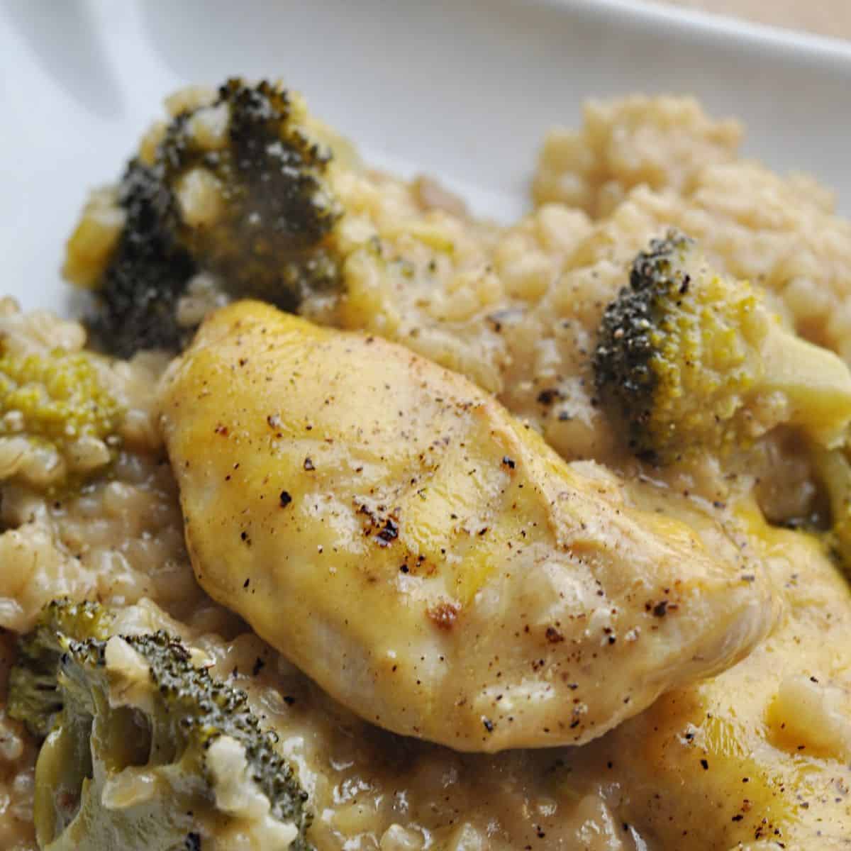 Chicken Broccoli Casserole with Rice (One Pot Meal)
