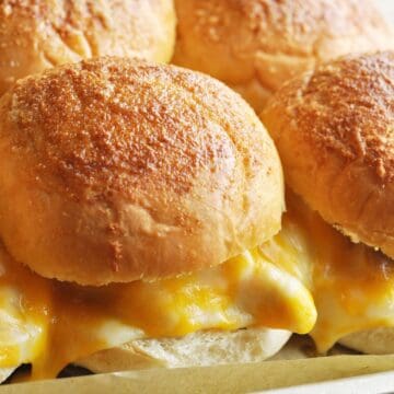 Chicken bacon ranch slider with cheese.